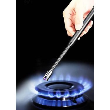 Imagem de Acendedor Elétrico Recarregável USB à Prova de Vento – Isqueiro Elétrico Sem Gás para Velas, Churrasco, Fogão, Camping e Lareira (Cores Sortidas)