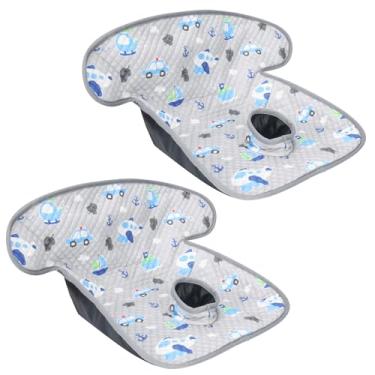 Imagem de INFANZIA Assento seco, protetor de assento de carro impermeável, forro de assento de carro, treinamento de penico para crianças, bebês e bebês, almofada para carrinhos de bebê (carro avião cinza, 2