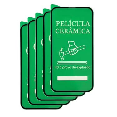 Imagem de Kit 5 Películas Cerâmica Premium Para Samsung Galaxy S24 FE Anti Riscos, Não Quebra e Alta Proteção