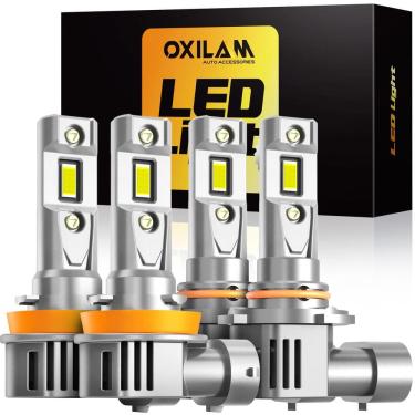 Imagem de Lâmpadas OXILAM Q36 H11 9005 60000 lúmens 6500K (pacote com 4)