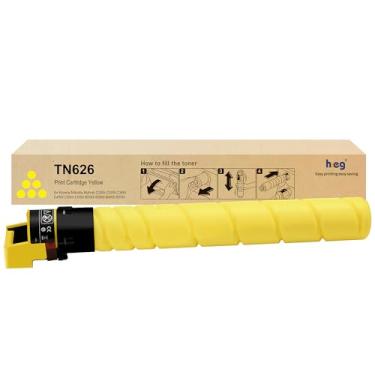Imagem de HEG Cartucho de toner amarelo TN626 TN626Y para impressora Konica Minolta Bizhub C250i C300i C360i C450i C550i C650i B300i B360i B450i B550i (1 pacote)