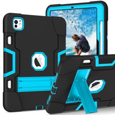 Imagem de GUAGUA Capa para iPad Pro de 11 polegadas M4 (2024, 5ª geração), capa com suporte para lápis, resistente, 3 em 1, de alto impacto, resistente à prova de choque, capa protetora para iPad Pro 28 cm