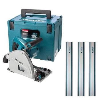 Imagem de Kit Serra Circular Manual com Maleta SP6000J Makita e 3 Trilhos de 1 M