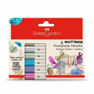 Imagem de Marcador Permanente Faber Castell Multimark Metal 6 Cores