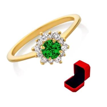 Imagem de Anel Educação Física Verde Formatura Banhado a ouro 18k com caixinha vermelha de veludo. / Anel de formatura Verde também representa outros cursos como: Enfermagem Medicina, Técnico De Enfermagem, Biomedicina, Bioquímica, Estética, Fisioterapia, Nutrição, Veterinária, Zootecnia, entre outros. (22)