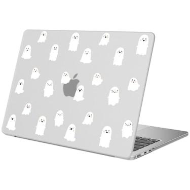 Imagem de BlHMCASE Compatível com MacBook Pro 14 polegadas 2025-2021 M4 M3 M2 M1 A3112 A3185 A3401 A2918 A2992 A2779 A2442, capa rígida protetora fantasma de Halloween para Mac Pro 14