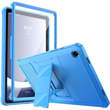 Imagem de MoKo Capa compatível com Galaxy Tab A9 Plus 28 cm 2023 (SM-X210/X216/X218), à prova de choque, capa traseira robusta com suporte integrado, compatível com Galaxy Tab A9+ 27.9 cm 2023, Blue Wave