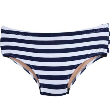 Imagem de Sunga Listrada Marinheiro Azul E Branca Forrada Poliamida - Almah Fash