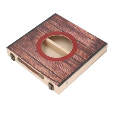 Imagem de GLOGLOW Cornhole Define Conjunto de Placa Cornhole, Saco de Feijão de Madeira Jogar Jogo de Madeira Clássico Equipe Quintal Jogos de Festa para Festa Ao Ar Livre Nan (Círculo Vermelho)