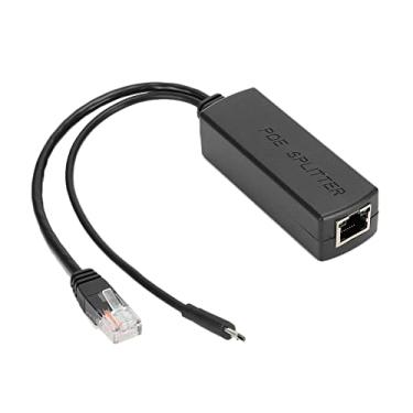 Imagem de MUNEFE Ethernet Poe Splitter, adaptador de 48V a 5V POE, Splitter de adaptador POE para fornecer energia aos equipamentos em áreas difíceis de atingir