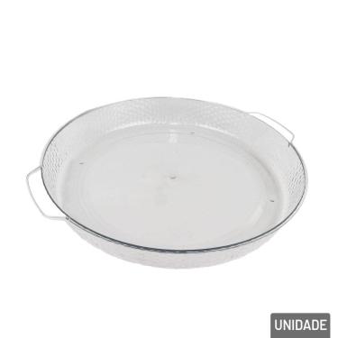 Imagem de Bandeja de Plástico 38x35cm Redonda Decorativa - Tudo em Caixa