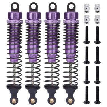Imagem de Hobbypark 4 peças 108004 amortecedores de amortecedor de alumínio montados roxo para Redcat Volcano Epx / Pro Volcano S30 Off Road Monster Truck