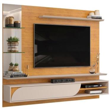 Imagem de Painel Para Tv 60 Pol Com Bancada Suspensa 180cm Judá D05 Cedro Bali -