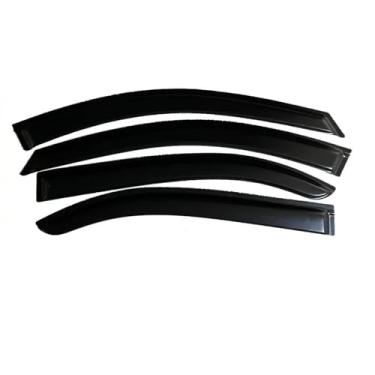 Imagem de GRJQRKHZ Defletor de janela lateral de carro para MERC&edes B&ENZ S-Class W220 2000-2006 Viseira de porta Weathershied proteção contra vento sol chuva protetores de janela lateral defletores de vento