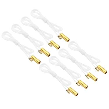 Imagem de Corrente de tração de teto de 1,5 m de 1,5 m, extensor de corda de 8 peças com pingente de cilindro para luz de ventilador lustre candeeiro de mesa, interruptor de puxar, tom dourado