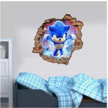 Imagem de Adesivo De Parede Buraco Sonic Mod 2