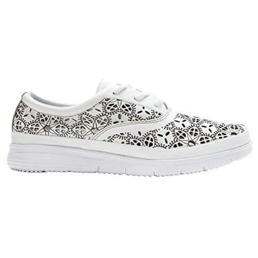 Imagem de Tênis feminino Propet Harper Leather EVA Fashion, Branco, 8.5 XX-Wide
