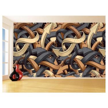 Imagem de Papel De Parede Arte Graffiti Mural Setas Cor 3,5M Tra134 - Você Decor
