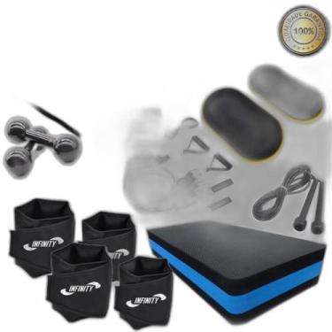 Imagem de Kit Funcional Step+ Colchonete +Caneleira 2 E 4 Kg + - Infinity