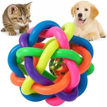 Imagem de Brinquedo felpudo para gato, divertido e barulhento, contendo uma sineta, pequena