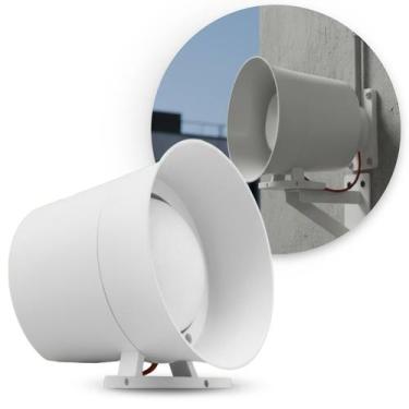 Imagem de Sirene Piezoelétrica Alta Potencia 1 Som Alarme Ipec - Branca