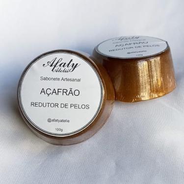 Imagem de Sabonete de Açafrão, Redutor de Pelos Natural, 100g - Afaty Ateliê