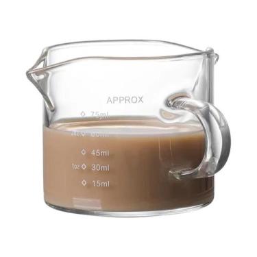 Imagem de Copo Medidor De Vidro Com Alça 75/150/250ml, Caneca Para Espresso E Le