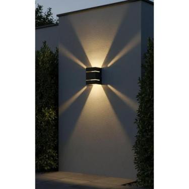 Imagem de Arandela Externa Alumínio Preto 2 Focos Vidro G9 15x10cm - Congratulat