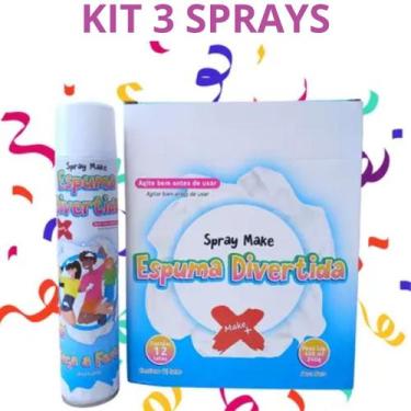 Imagem de Kit Espuma Carnaval Infantil Colorida Spray - GBG STORE