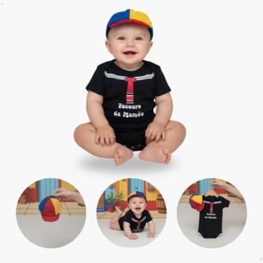 Imagem de Body Fantasia de Bebe Kiko Menino Chapeu Boina - KidsbeHappy, M