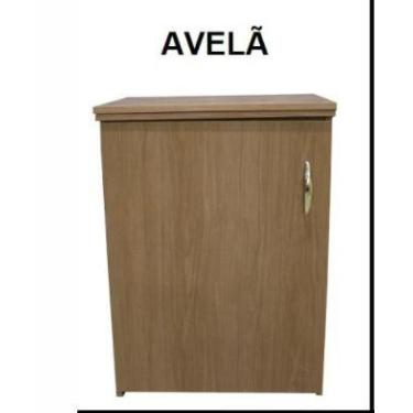 Imagem de Gabinete Máquina De Costura Domestica Singer- C/rodinhas, CZD, Avelã