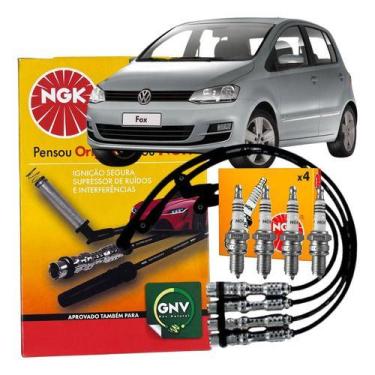 Imagem de Kit cabo + velas ngk fox 1.0 8v 2004 ate 2015