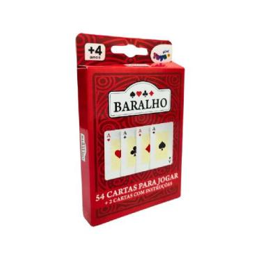 Imagem de Jogo Cartas Baralho com 54 Cartas - 6339 - MINI TOYS