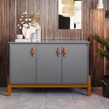 Imagem de Aparador Buffet Sonetto 3 Portas Cantinho do Café Sala Jantar Pés Made