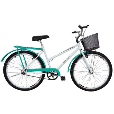 Imagem de Bicicleta Retrô Ceci Aro Aero 26 Cesta Branco / Verde Anis - BIKE STIL