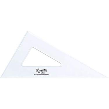 Imagem de Esquadro Escaleno 60° de 37 cm sem Escala, Trindet, 2637, Acrílico Cristal, Incolor