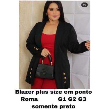 Imagem de Blazer Ponto Roma Plus Size - Nanda Fashion Boutique