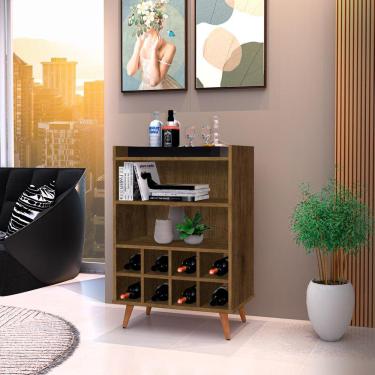 Imagem de Aparador Bar Adega Para 8 Garrafas Paris Ferrara  - Rede Móveis