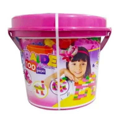 Imagem de Balde Menina 100 Peças Ref. 1700 Riber Brink