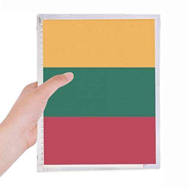 Imagem de Caderno de folhas soltas com a bandeira nacional da Lituânia e diário recarregável