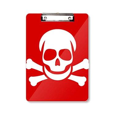 Imagem de Placa de apoio para quadro de aviso quadrado vermelho envenenamento A4