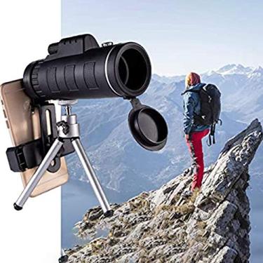 Imagem de Telescópio monocular 40X60 para adultos, HD de alta potência impermeável, compacto, telescópio monocular com adaptador de smartphone Tripé para observação de pássaros, caminhadas, acampamento