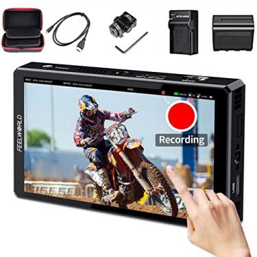 Imagem de FEELWORLD CUT6 +NP-F970 Battery+ Charger+Carry Case 6 Inch Recording Monitor Field Camera DSLR USB2.0 Touch Screen Waveform Camera Monitor FHD 1920x1080 4K HDMI Supports 3D LUT Video Recorder