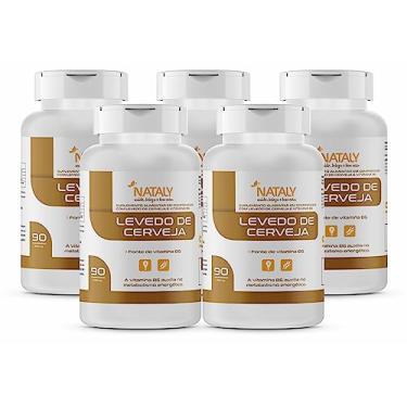 Imagem de Kit Com 5 - Levedo de Cerveja 90 Comprimidos de 1000mg Nataly