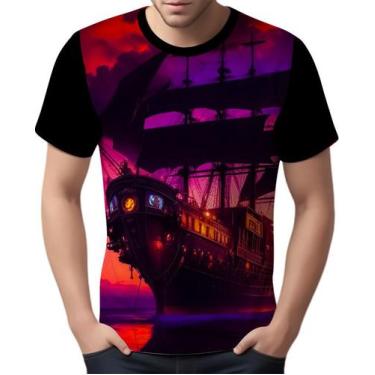 Imagem de Camisa Camiseta Estampada Steampunk Navio Embarcação Hd 5 - Enjoy Shop