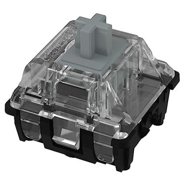 Imagem de GATERON Interruptores de teclado óptico prata KS-15, interruptores lineares de caminho infravermelho RGB 45gf RGB para teclado mecânico (35 peças, prata)