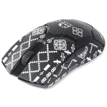 Imagem de immoenuc Adesivos de fita adesiva de mouse para Razer Viper V2 Pro Mouse antiderrapante, autoadesivo, pré-corte, resistente ao suor, acessórios para mouse de jogo (preto)