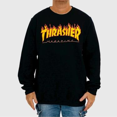 Imagem de Moletom Thrasher Careca Flame Logo Masculino-Masculino