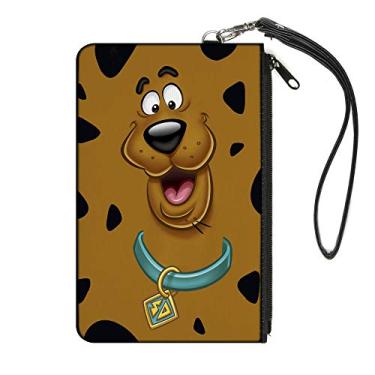 Imagem de Buckle-Down Carteira feminina com zíper padrão Scooby Doo pequena, 16,5 x 8,9 cm