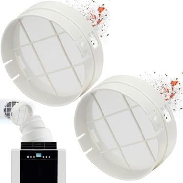 Imagem de EROFORMOS Pré-filtro de mangueira lavável para ar condicionado portátil, 12 cm de diâmetro, pacote com 2, branco